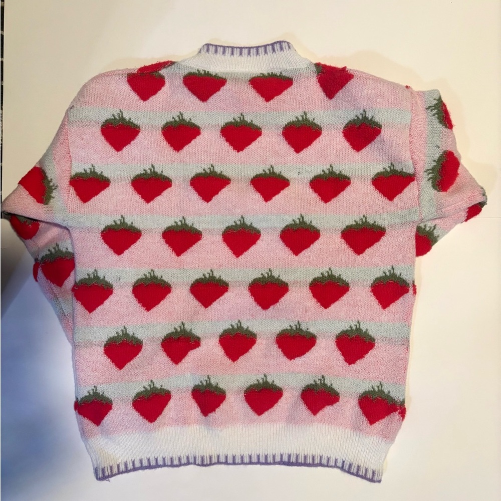 Strawberry Patterned Sweater - image 2